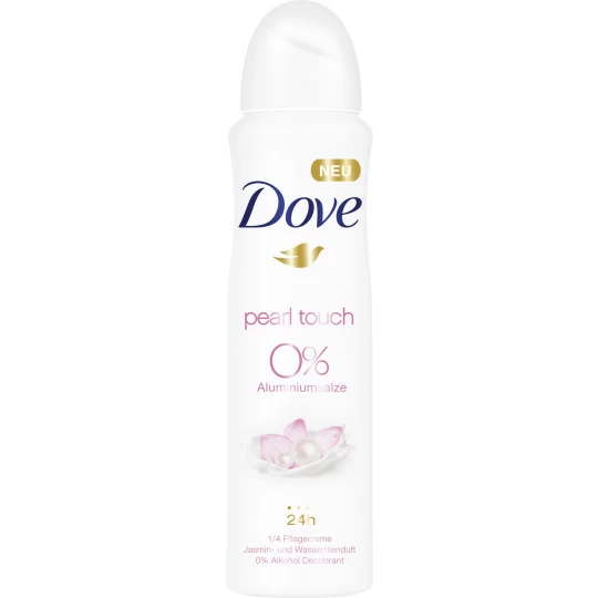 DOVE Deo-Spray Pearltouch 0% Aluminiumsalze 150ML 1 DOVE Deo-Spray Pearltouch 0% Aluminiumsalze 150ML