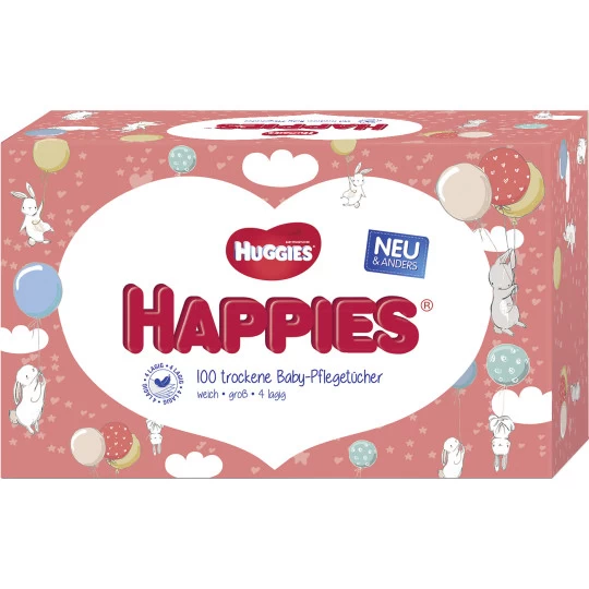 HUGGIES Happies Babypflegetücher 100ST 1 HUGGIES Happies Babypflegetücher 100ST